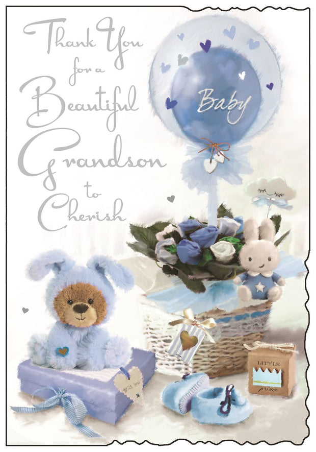 Jonny Javelin Thank You For a Grandson Card