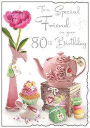 Jonny Javelin Special Friend 80th Birthday Card*