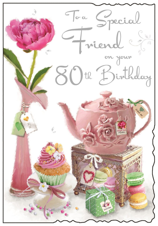 Jonny Javelin Special Friend 80th Birthday Card*