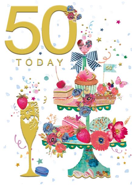 Words N Wishes 50th Birthday Card