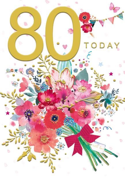 Words n Wishes 80th Birthday Card*