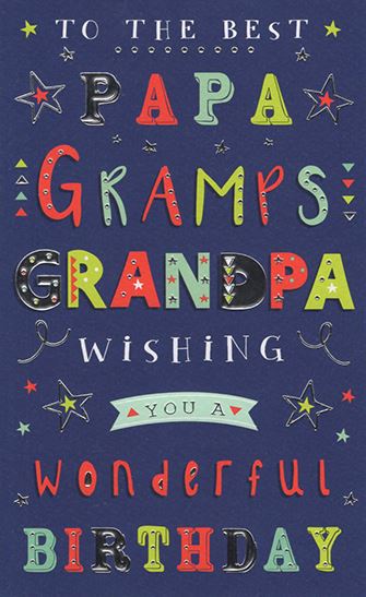 ICG Grandpa, Papa, Gramps Birthday Card*