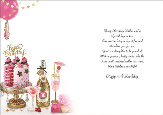 Jonny Javelin Daughter 30th Birthday Card