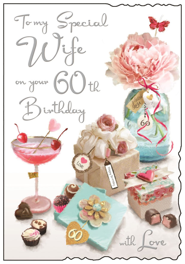 Jonny Javelin Wife 60th Birthday Card*