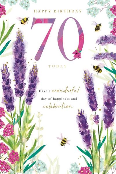 Kingfisher Cards 70th Birthday Card