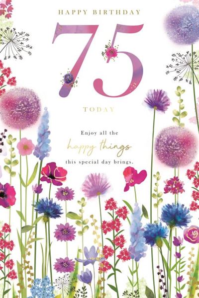 Kingfisher Cards 75th Birthday Card*