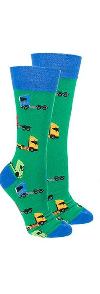 Sock Society Lorry/Truck Green Men's Socks