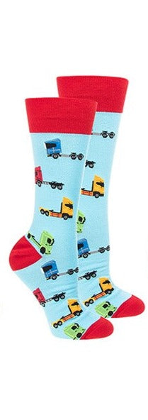 Sock Society Lorry/Truck Light Blue Men's Socks