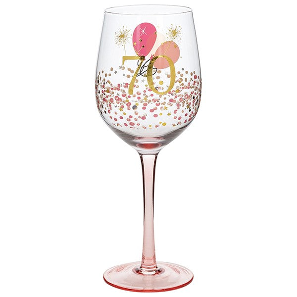 70th Wine Glass*