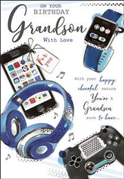 Jonny Javelin Grandson Birthday Card*