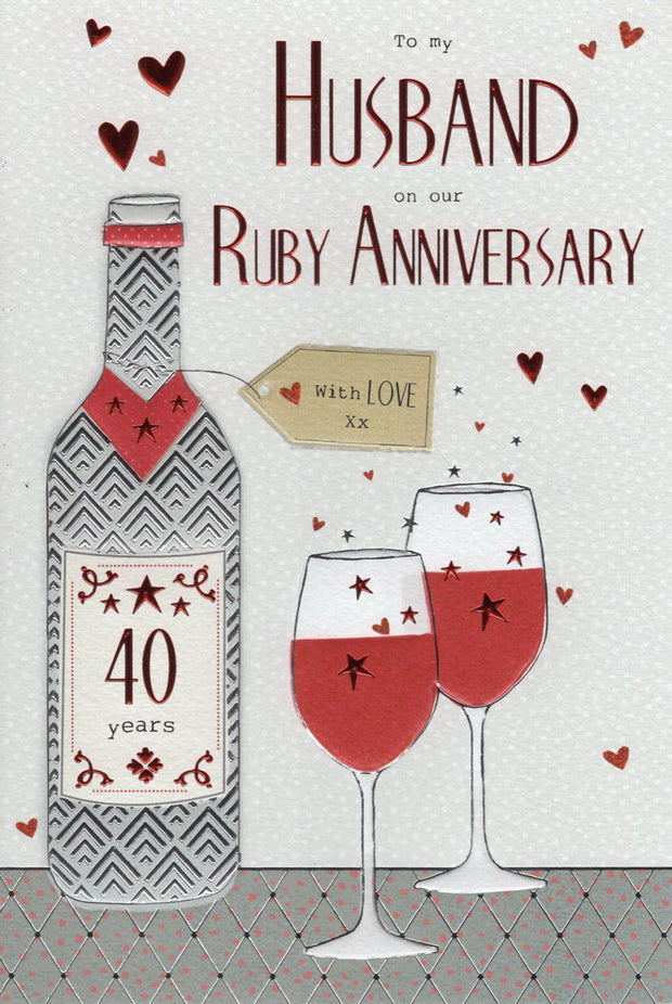 ICG Husband Ruby Anniversary Card*