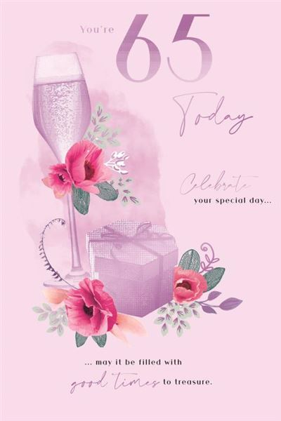 Kingfisher Cards 65th Birthday Card