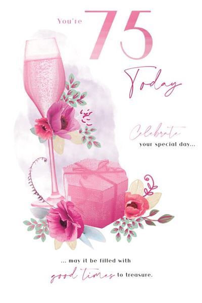 Kingfisher Cards 75th Birthday Card*