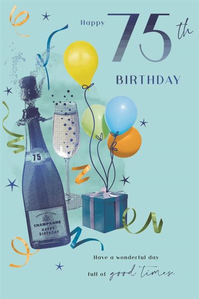 Kingfisher Cards 75th Birthday Card*