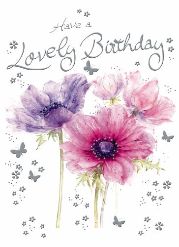 Noel Tatt Anemones Birthday Card