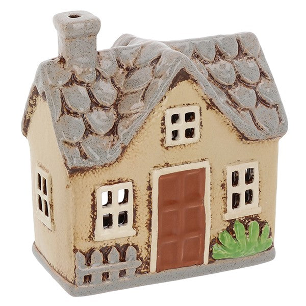 Village Pottery Light Grey Garden House Tealight Holder Ornament D