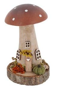 Folk Art Mushroom Cottage Medium 1A