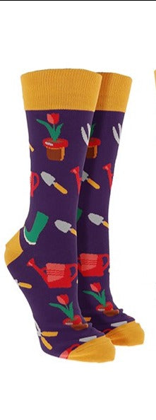 Sock Society Gardening Purple Men's Sock