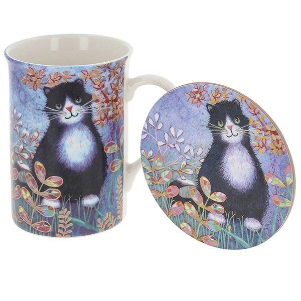 Penny Gaj Black Cat Mug & Coaster Set