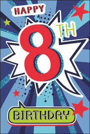 Jonny Javelin 8th Birthday Card*