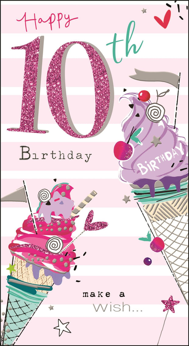 Jonny Javelin Female 10th Birthday Card*