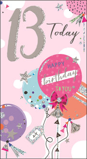 Jonny Javelin Female 13th Birthday Card*