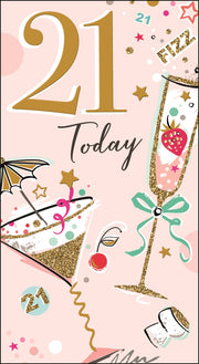 Jonny Javelin Female 21st Birthday Card*