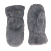 Zelly Grey Faux Fur Ladies Mittens**