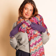 Zelly Lilac Button Detail Gloves**