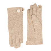 Zelly Taupe Button Detail Gloves**