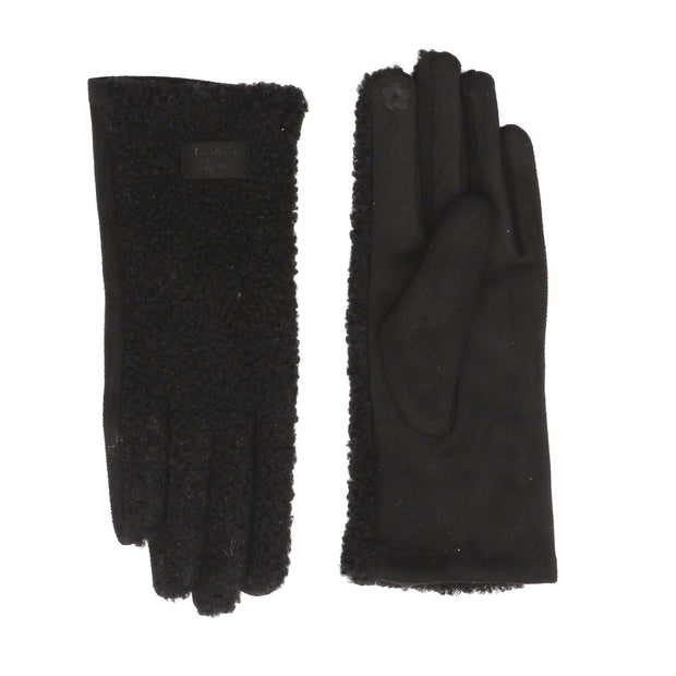 Zelly Black Teddy Gloves**
