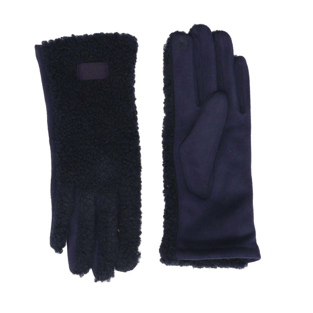 Zelly Navy Teddy Gloves**