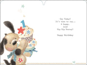 Jonny Javelin Grandson 1st Birthday Card **