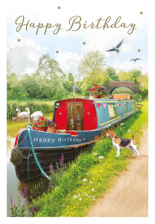 ICG Canal Barge Birthday Card*