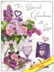 Jonny Javelin Grandma Lilacs Birthday Card*