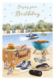 ICG Beach BBQ Birthday Card*