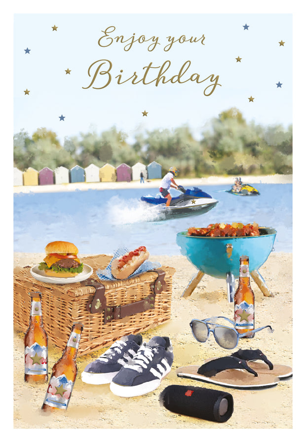 ICG Beach BBQ Birthday Card*