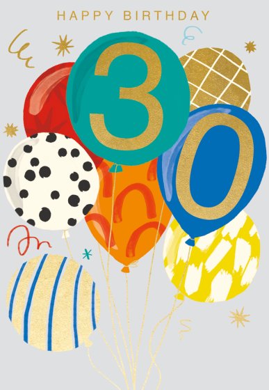 Abacus 30th Birthday Card