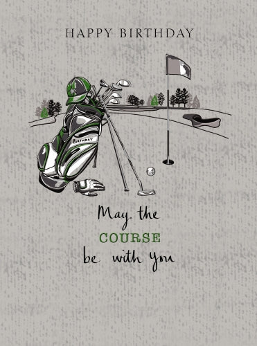 Noel Tatt Golf Birthday Card*