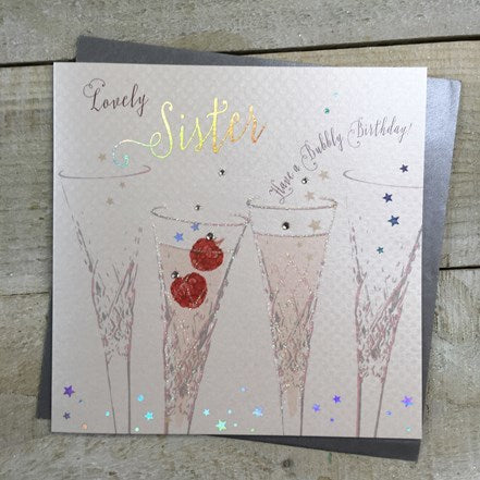 White Cotton Cards Sister Birthday Card*