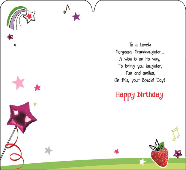 Jonny Javelin Granddaughter Birthday Card*