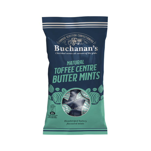 Buchanans bag of Natural Toffee Centre Butter Mints 140g