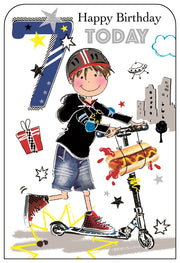 Jonny Javelin 7th Birthday Card*