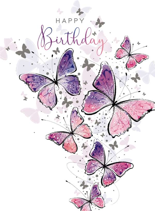 Noel Tatt Butterfly Birthday Card*