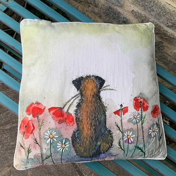 Alex Clark Border and Poppies Cushion