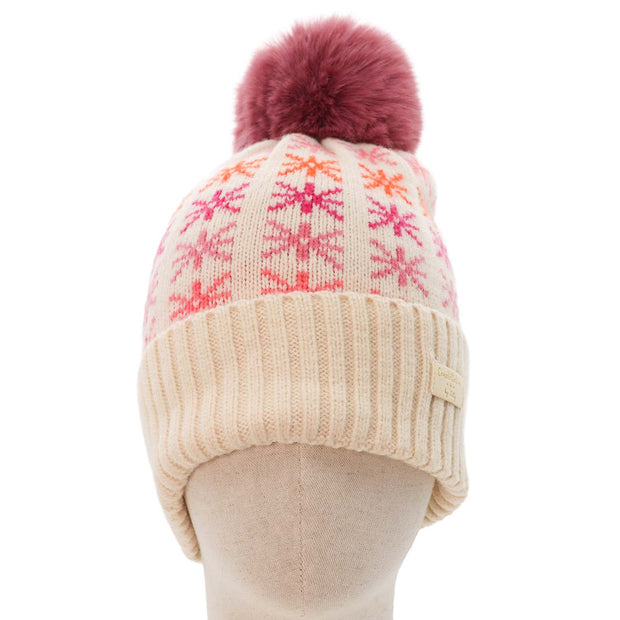 Zelly Pink Stars Pom Pom Hat**