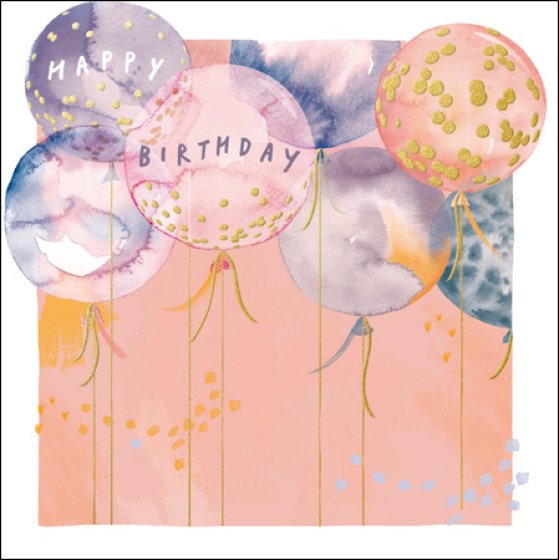 Woodmansterne Iris Delightful Balloons Birthday Card*