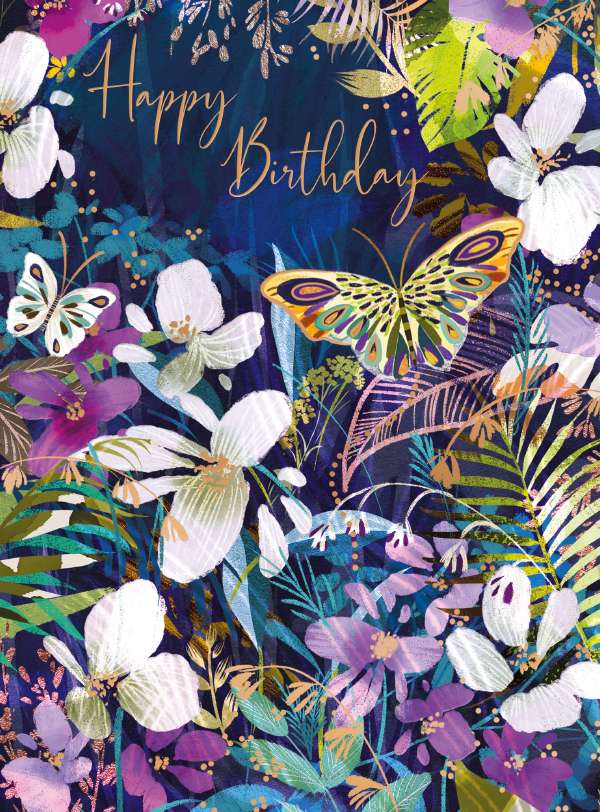 Noel Tatt Butterfly Birthday Card*