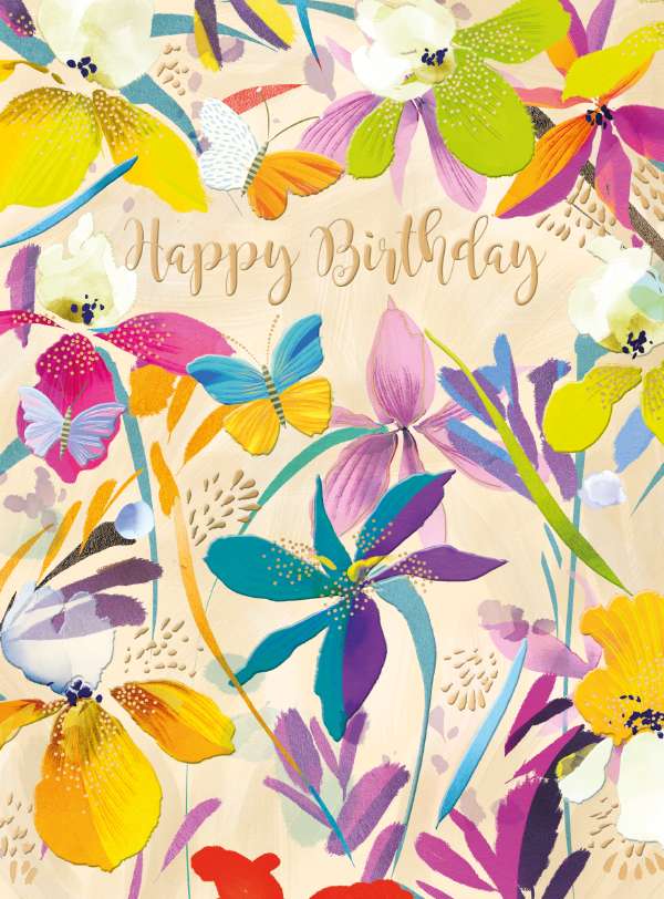 Noel Tatt Floral Birthday Card*