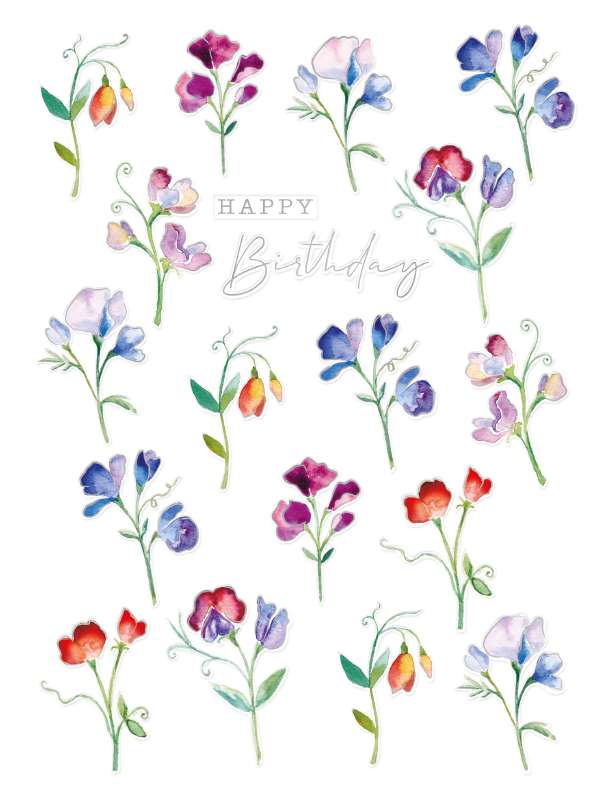 Noel Tatt Sweetpea Birthday Card*